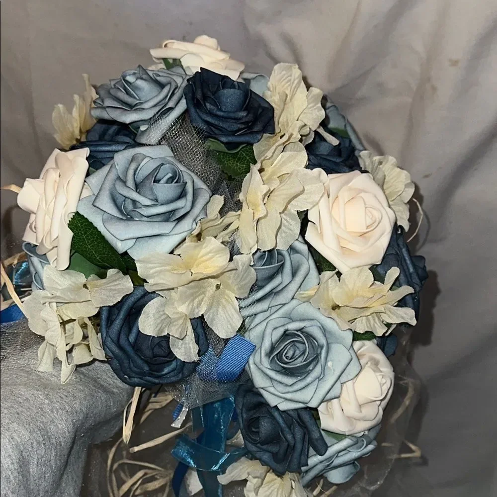 Blue and White Floral Bouquet